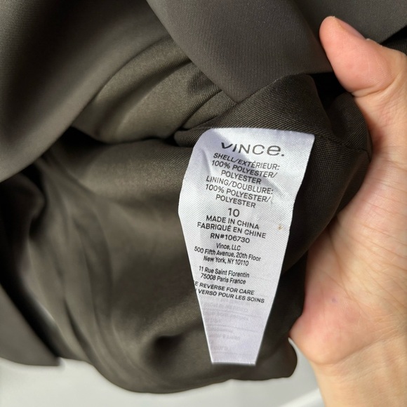 Vince Boyfriend Blazer Jacket Deep Laurel Olive Green Sz 10 - Picture 7 of 7